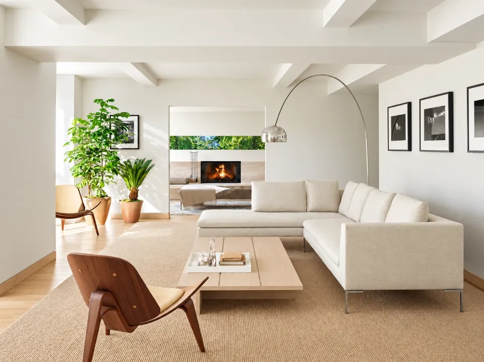 Gabellini Sheppard’s model apartment in the Pawson building; this is a presentation interior, not one of the private homes discussed below.