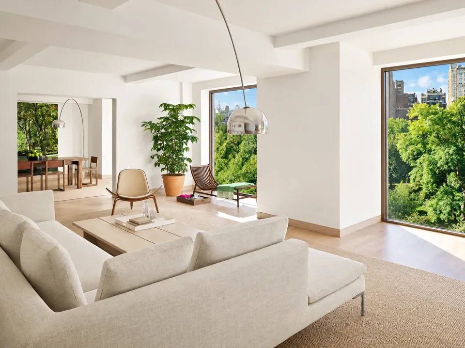 The Park fills the model apartment’s large windows.