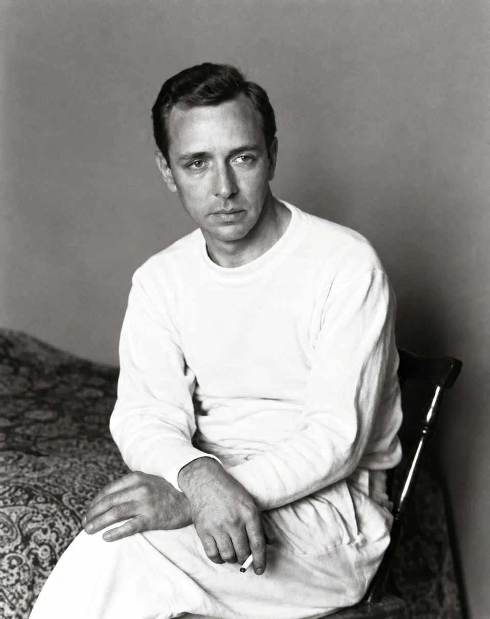A seated Ralston Crawford in a white sweater, photographed in 1938.