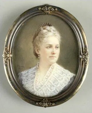 Susanna Shaw Minturn in Fernand Paillet’s 1892 portrait miniature.