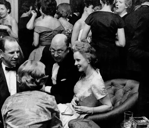 Guests gathered at a party inside 19 Gramercy Park South, circa 1940.