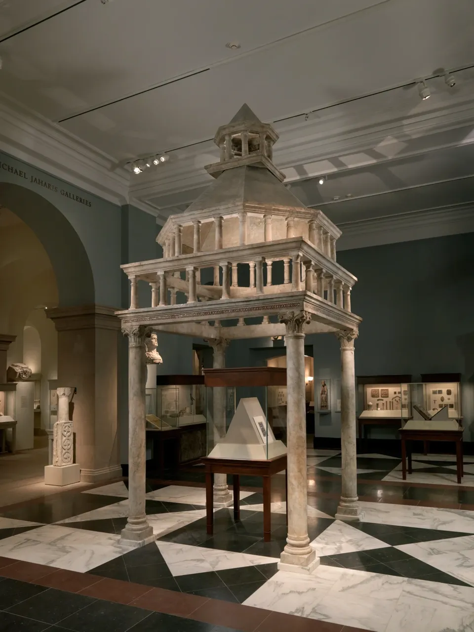 The medieval marble altar canopy acquired by the Metropolitan Museum at the Poor sale.