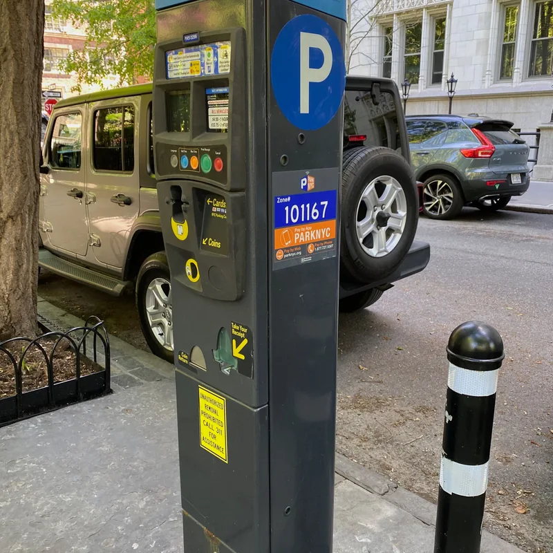Parking meter 101167 with the graffiti removed.