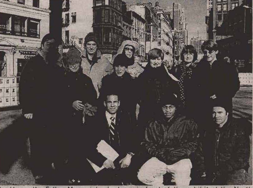 Memorial volunteers gather in Union Square.