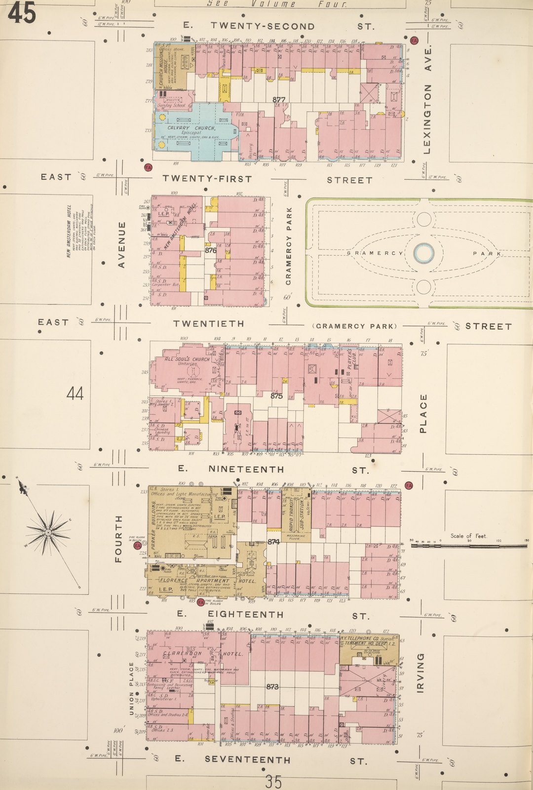 The Park and the adjoining western blocks, mapped in 1903.