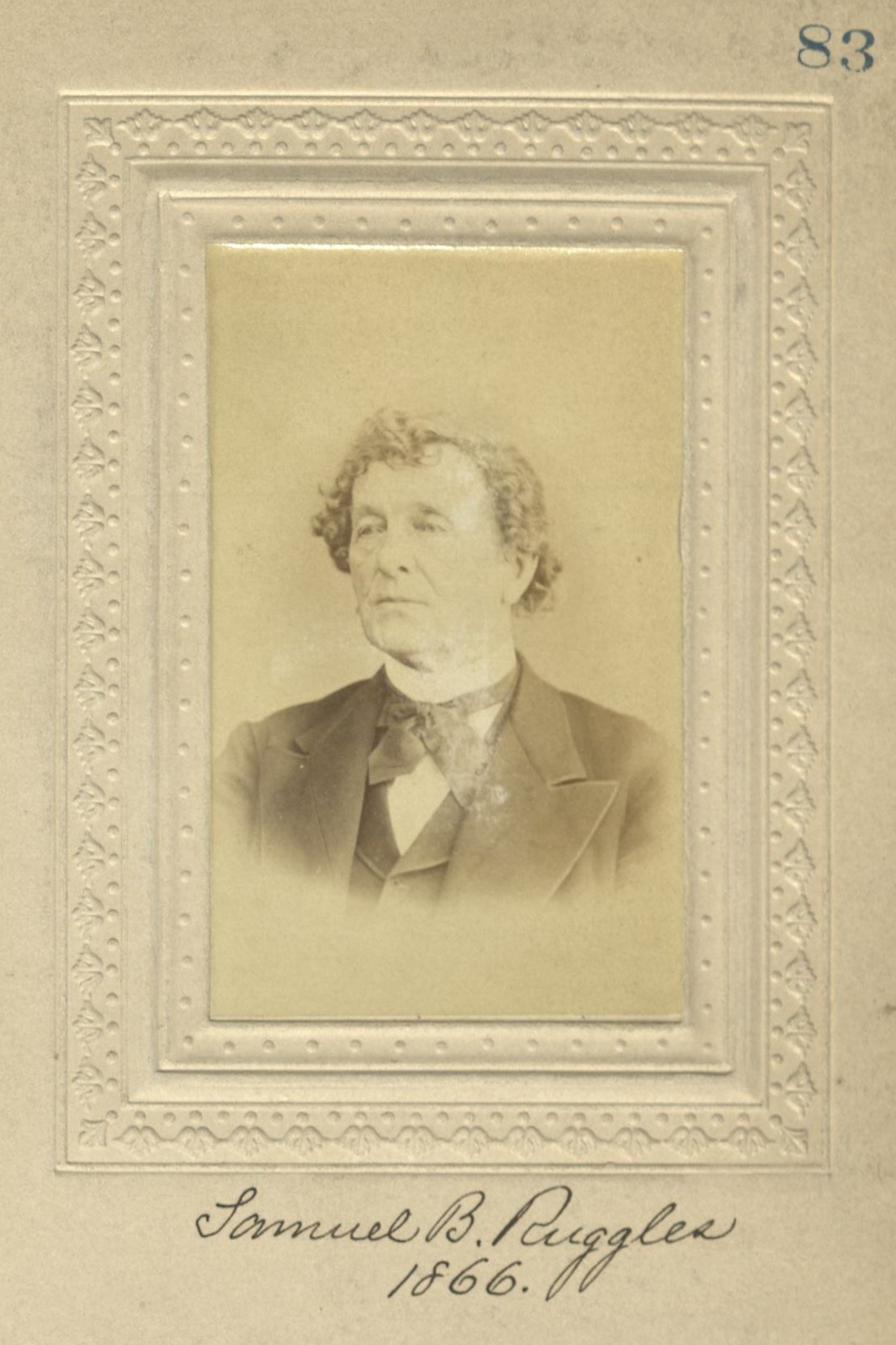 Samuel B. Ruggles in an archival photograph from the Century Association member albums.