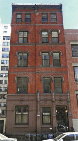 129 East 17th Street, illustrated in the historic-building brochure circulated with the Block Association’s preservation coverage.