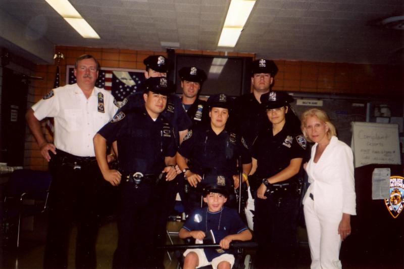 A neighborhood child visiting the 13th Precinct, in the Block Association archive’s account of organized precinct visits.